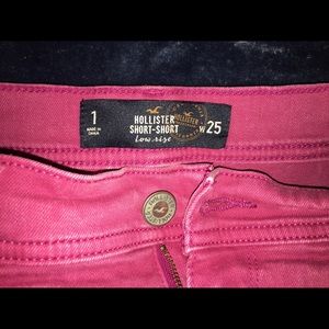 Low rise Pink Hollister shorts